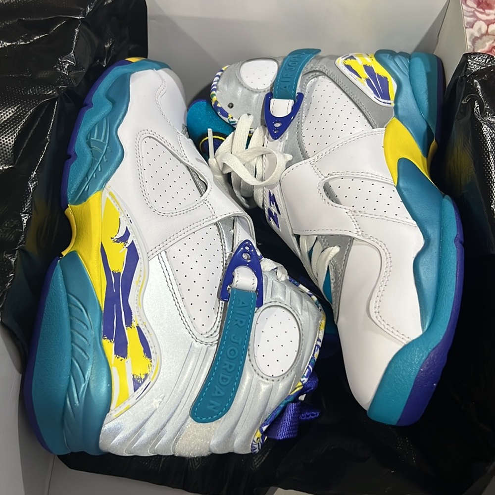 Air Jordan 8 Retro White/ Aqua